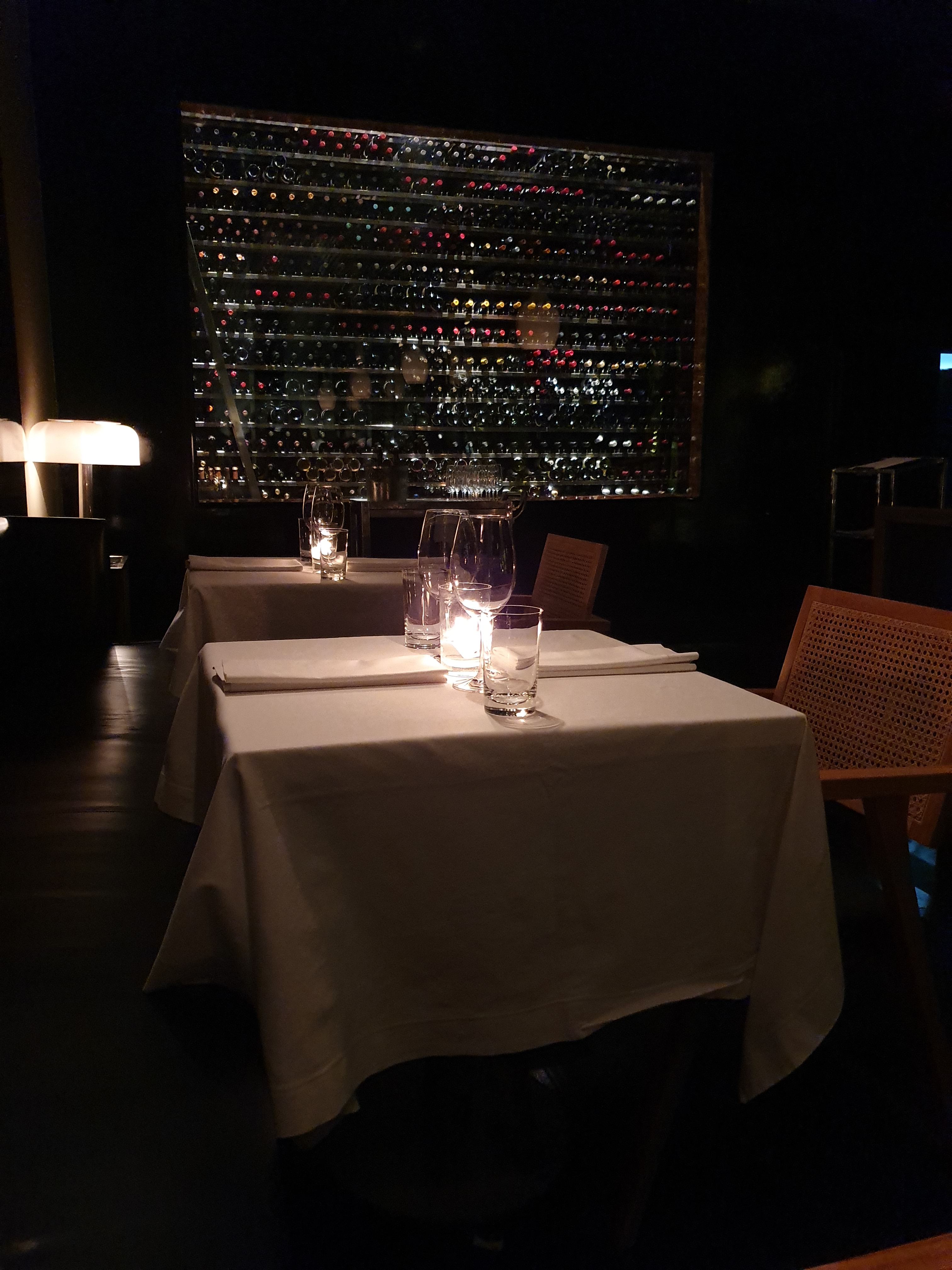 Inside Tegui, table setting