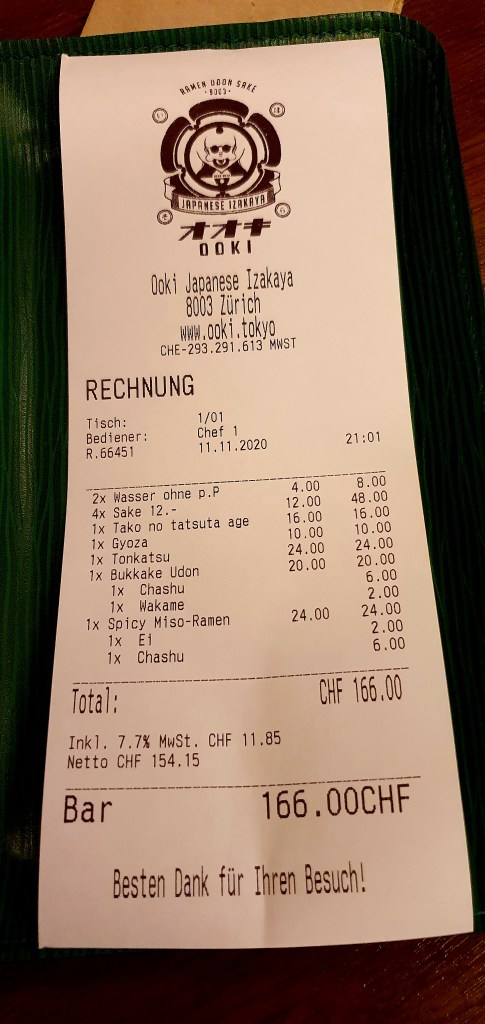 Ooki Izakaya restaurant Zurich