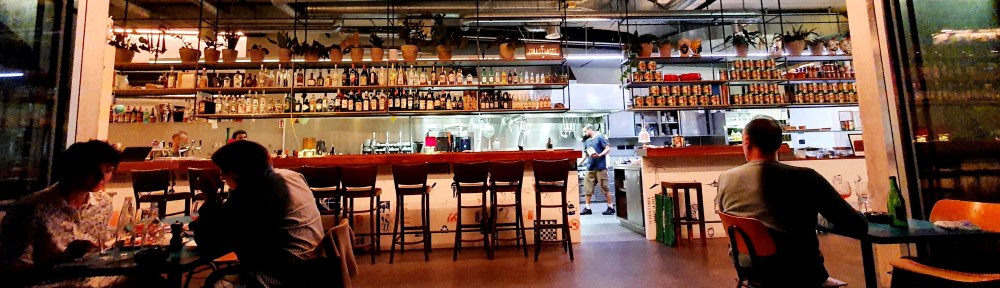 Bar area and restaurant