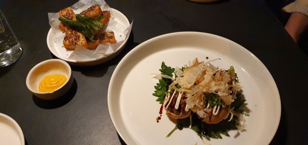 "No potato fries" (up left) and something with celery....very yummy but I forgot the name of the dish